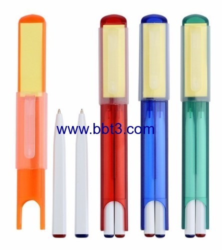 Promotional 2pc ballpoint pens with sticky notes set