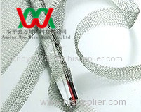 Electromagnetic field shielding knitted metal wire