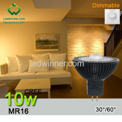 dimmable led mr16 spotlight 10w