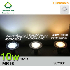 dimmable led mr16 spotlight 10w