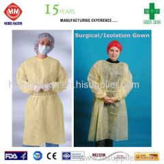 Disposable Isolation Gown with Elastic Cuff