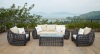 Plastic thick pipe garden sofa set/outdoor rattan sofa set