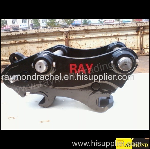 Hydraulic quick hitch coupling for excavator part