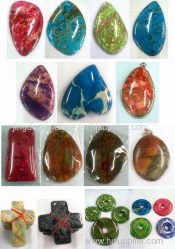 Pendants and decorative accosseries made by imperial jasper in much colors available to choose