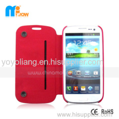 High quality case i9300 card wallet case for galaxy note 2