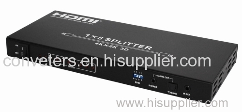 1X8 4Kx2K HDMI Splitter with Audio Extractor