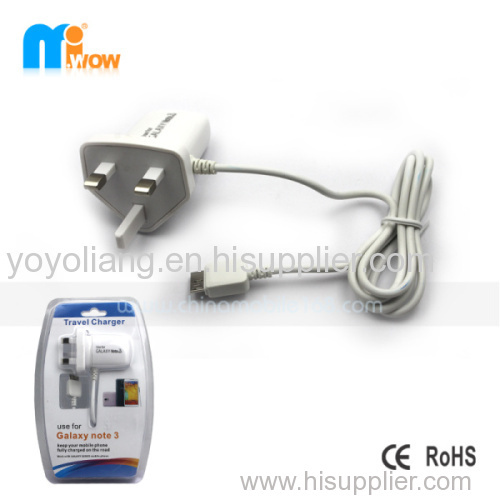 High quality travel charger for SAMSUNG NOTE3