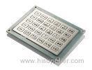 Multilanguage IP65 Waterproof Stainless Steel Keyboard , Industrial Metal Keypad