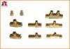 Short Pipe Tee Joint Copper Screw Pipeline Accessories For Brass Fitting