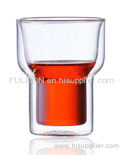 C&C Glass borsoilicate transparent double wall juice glass