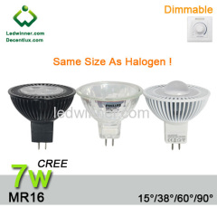 dimmable mr16 led bulbs cree 7w