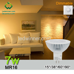 dimmable mr16 led bulbs cree 7w