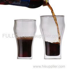 Heat -Resistant borosilicate double wall glass cup