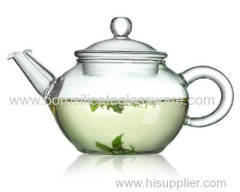Wholesales hand blown single wall Glass teapots