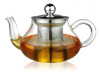 heat resistant single-Wall Glass Teapot with infuser