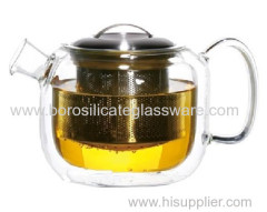 heat resistant single-Wall Glass Teapot with infuser