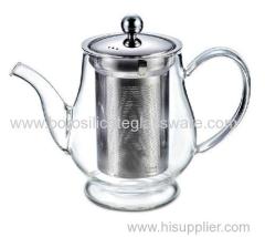 heat resistant single-Wall Glass Teapot with infuser