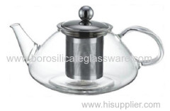 C&C single wall glass green tea teapots with infuser