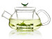 heat resistant single wall glass teapot with infuser