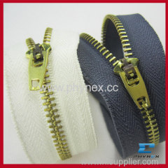 Brass Metal Jeans Zipper