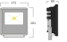 20W, 6000~6500K,IP65, water proof, bridgelux LED, 1680~1800LM,COB LED flood light