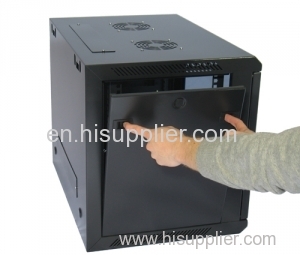 Indoor 6U Wall Mounted Network Cabinet Acid Pickling , 19inch