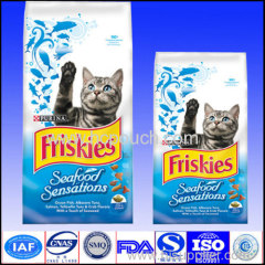 side gusset flat bottom pet food bag