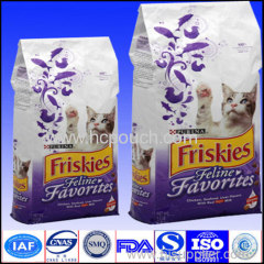 side gusset flat bottom pet food bag