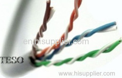HDPE UTP Cat5e Ethernet Lan Cable Twisted Pair With 24AWG , Solid