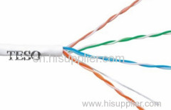 HDPE UTP Cat5e Ethernet Lan Cable Twisted Pair With 24AWG , Solid