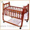 Automatic Swing Baby Wooden Cribs Wheels With Brakes 99*61*85cm