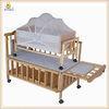 Without Painting Baby Wood Cribs With Small Swing 105*62.5*87cm