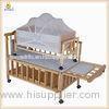 Without Painting Baby Wood Cribs With Small Swing 105*62.5*87cm