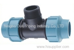 Tee/PP Compression Fittings Male Threaded Tee