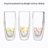 C&C Glass 300ml new design pure hand blown double wall glass tea cup