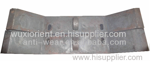 DF641 High Cr Cast Iron Chute Liner Casting Parts