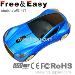 car shaped wired optical mouse