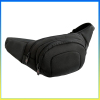 Fashionable polyester black sports waist belt bag