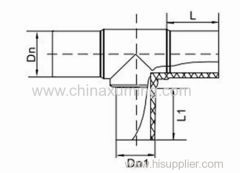 HDPE Butt Fusion Injection Equal Tee Pipe Fittings