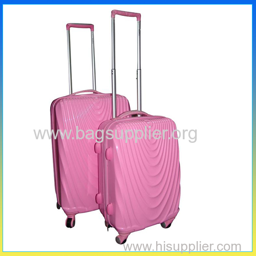 New style ABS lightweight pink suitcase custom luggage set