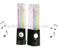 New USB Powered Colorful LED Fountain Dancing Water Mini Music Speakers for iPhone iPod Samsung Blackberry MP3