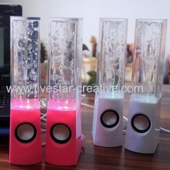 New USB Powered Colorful LED Fountain Dancing Water Mini Music Speakers for iPhone iPod Samsung Blackberry MP3