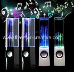 New USB Powered Colorful LED Fountain Dancing Water Mini Music Speakers for iPhone iPod Samsung Blackberry MP3