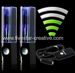 New USB Powered Colorful LED Fountain Dancing Water Mini Music Speakers for iPhone iPod Samsung Blackberry MP3