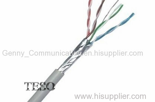 HDPE FTP Network Ethernet Lan Cable Cat5e 24AWG For Server Cabinet