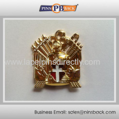 Plating gold pin badge