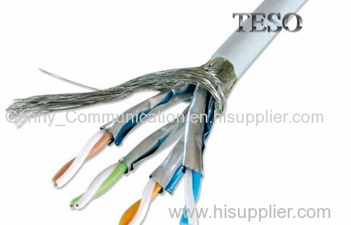 SSTP Cat6a Network Ethernet Lan Cable 500MHz 10 Gigabit , Bare Copper