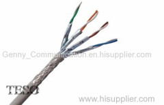 SSTP Cat6a Network Ethernet Lan Cable 500MHz 10 Gigabit , Bare Copper