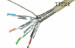 Solid S/FTP Cat6a Ethernet Lan Cable 23Awg High Speed For Networking