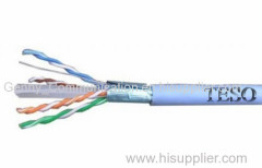 Cat6A 23Awg Bare Copper Ethernet Lan Cable / FTP Lan Cable For Network Cabinet